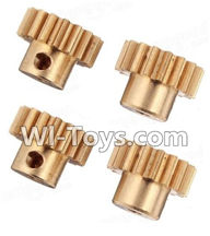 Wltoys K929 Parts-Copper motor Gear(4pcs)-0.7 Modulus,Wltoys K929 desert RC Truck Parts,1:18 rc car and rc racing car Parts